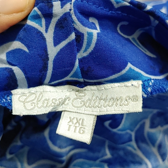Classic Editions Blue Tunic Top Size XXL - Picture 11 of 12